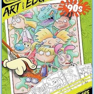 Crayola Art with Edge 90s Coloring Book - Green and Orange